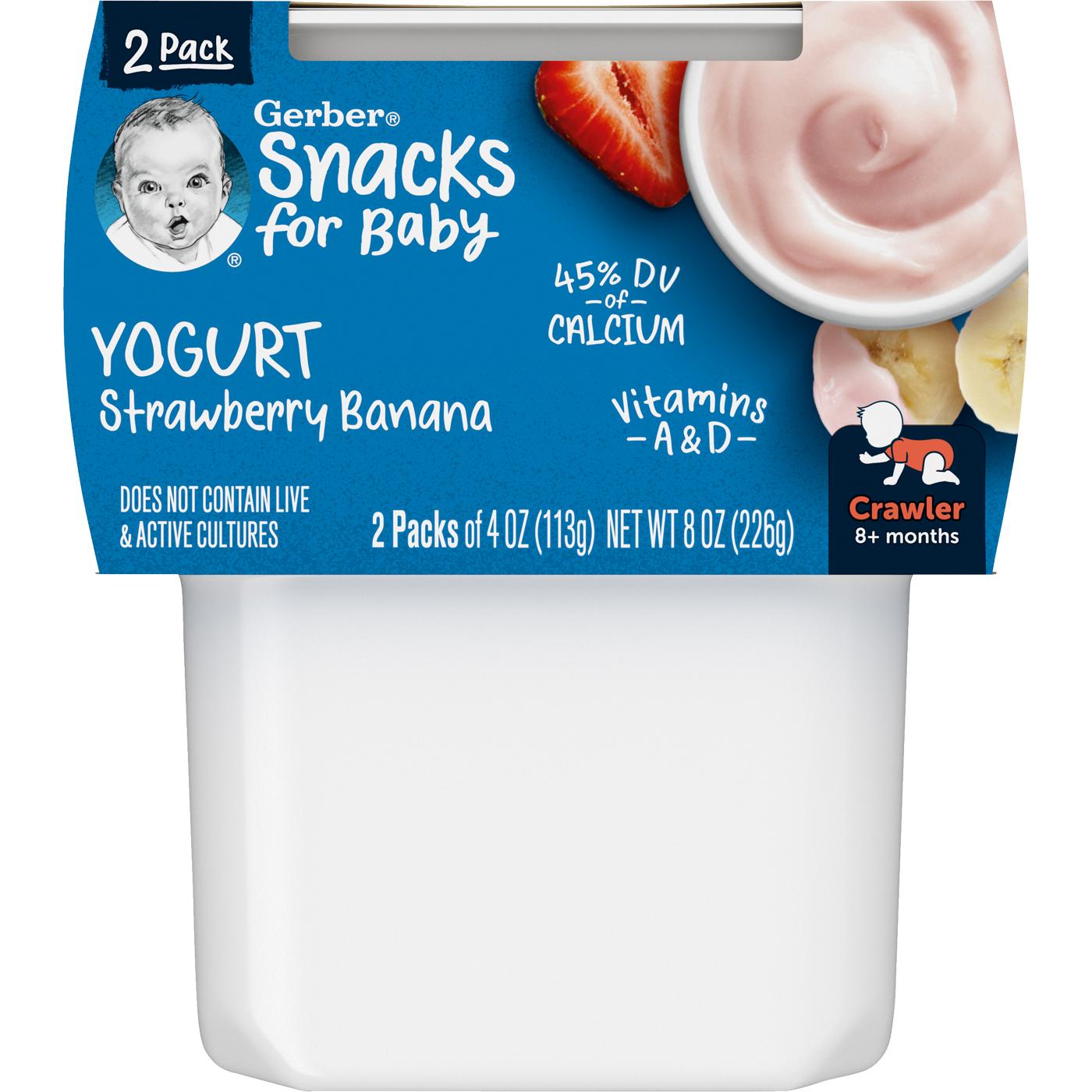 Gerber Snacks for Baby Yogurt Blend - Strawberry Banana; image 1 of 5