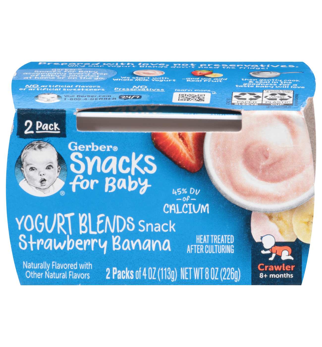 Gerber Snacks for Baby Yogurt Blend - Strawberry Banana; image 2 of 5
