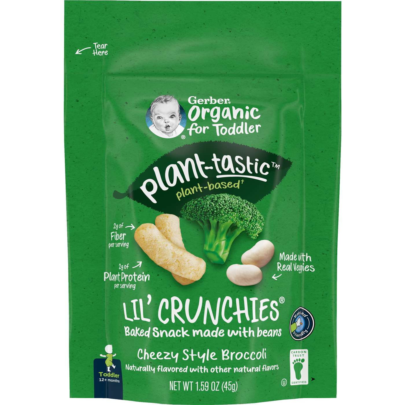 Gerber Organic for Toddler Lil' Crunchies - Cheezy Style Broccoli; image 1 of 2