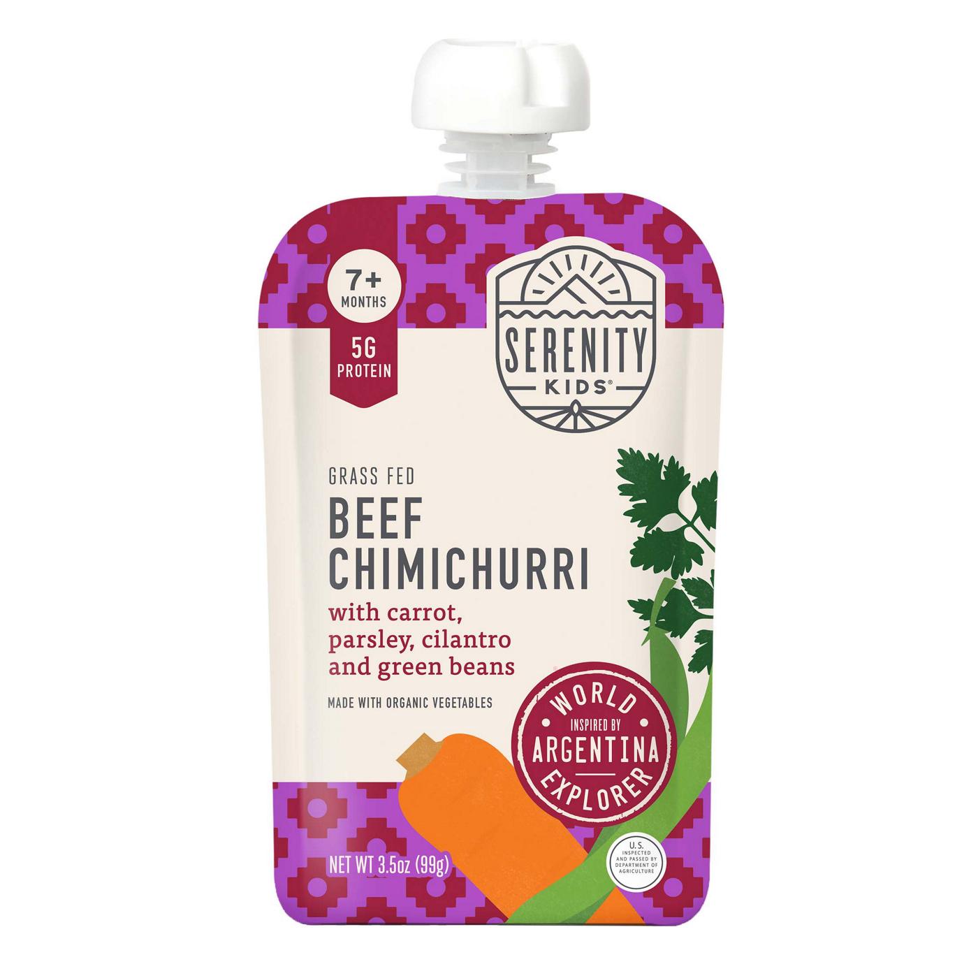 Serenity Kids Baby Food Pouch - Grass Fed Beef Chimichurri; image 1 of 2
