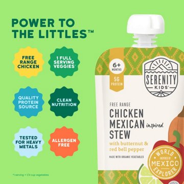 Serenity Kids Baby Food Pouch - Free Range Chicken Mexican Stew