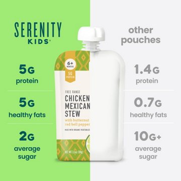 Serenity Kids Baby Food Pouch - Free Range Chicken Mexican Stew
