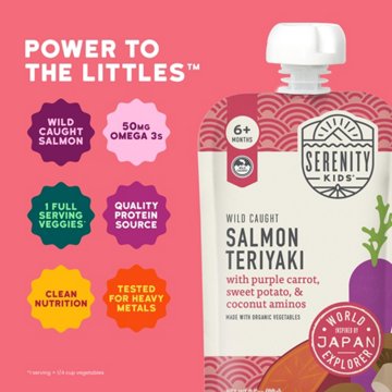 Serenity Kids Baby Food Pouch - Wild Caught Salmon Teriyaki