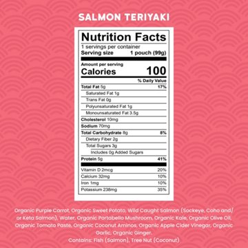 Serenity Kids Baby Food Pouch - Wild Caught Salmon Teriyaki