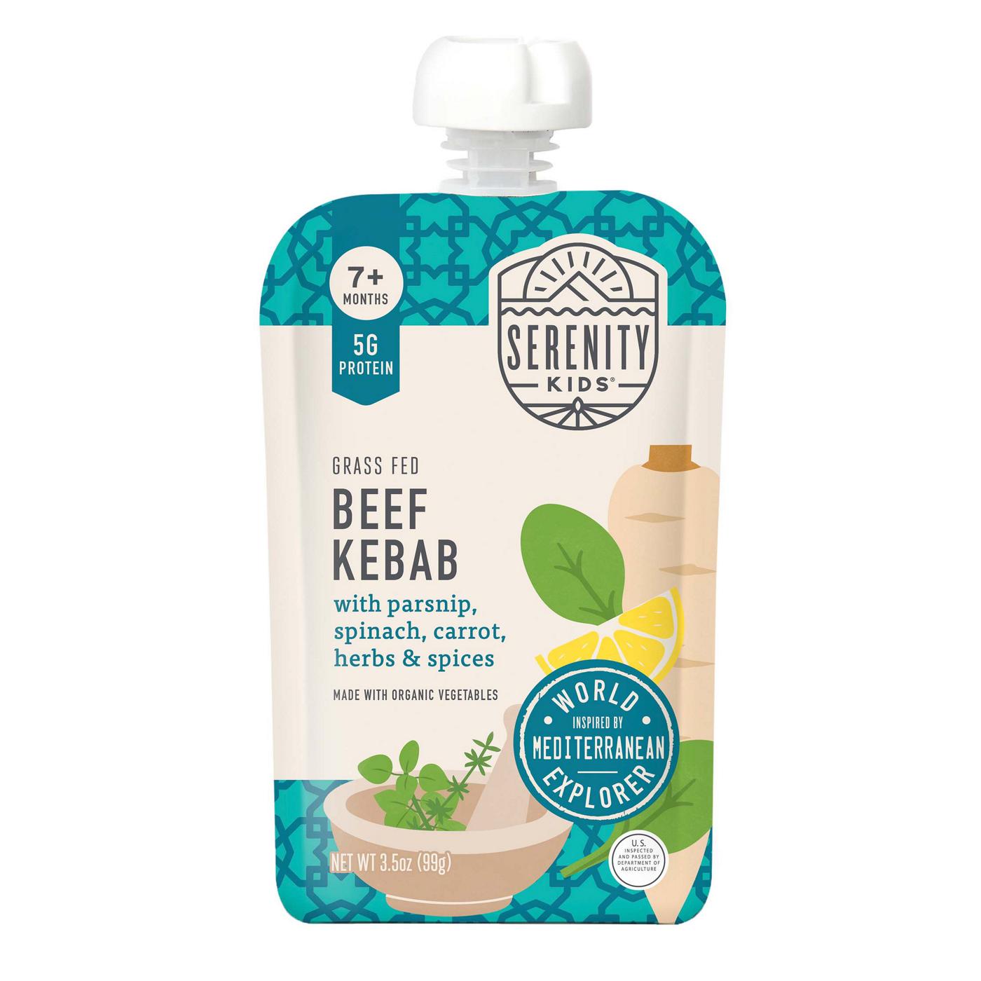 Serenity Kids Baby Food Pouch - Grass Fed Beef Kebab; image 1 of 2