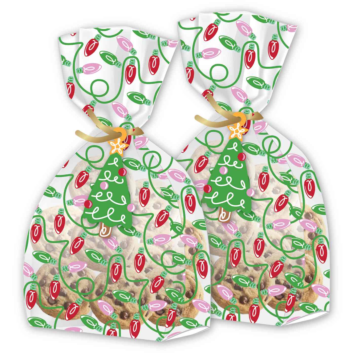 Destination Holiday Christmas Cello Treat Bags - String Lights; image 2 of 2