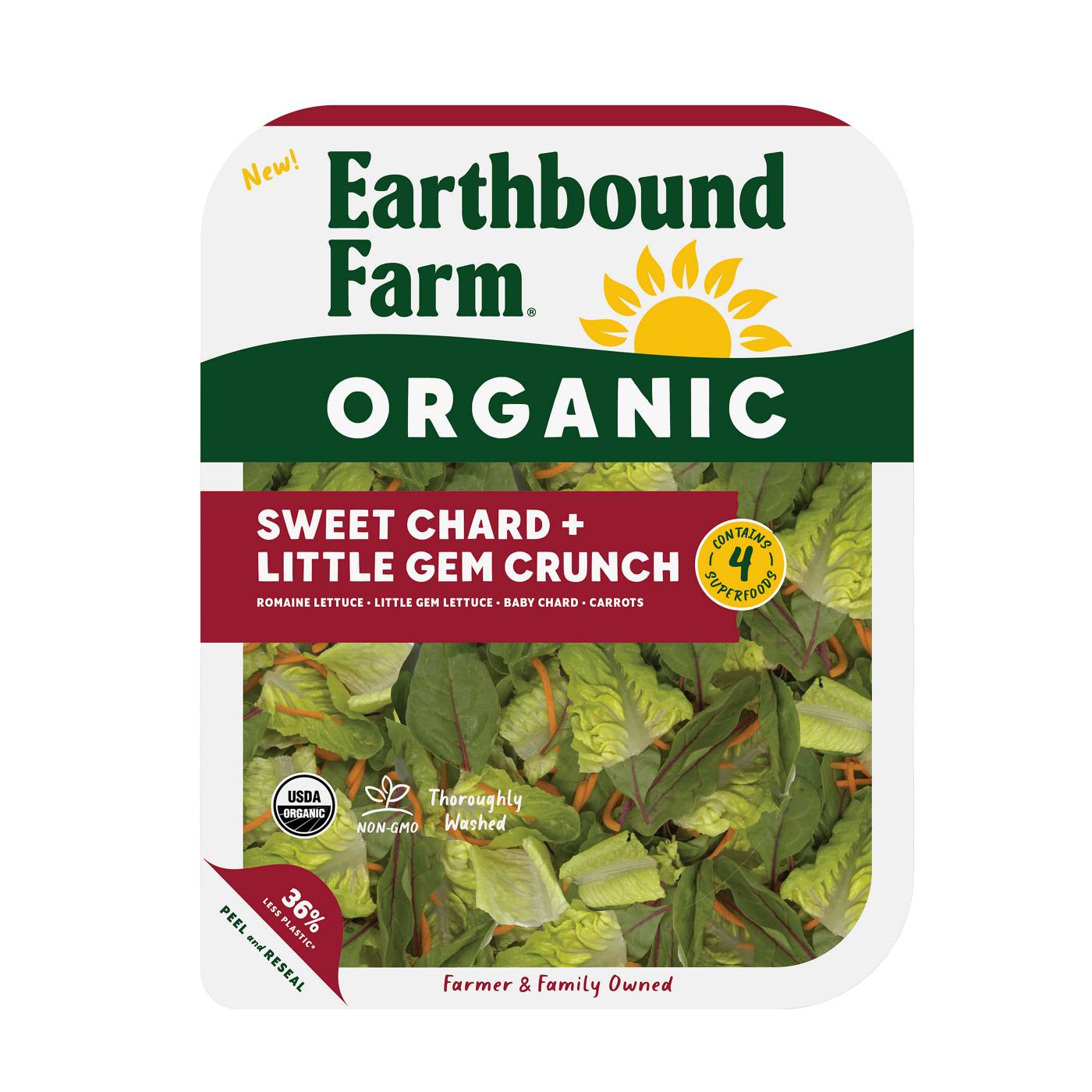 Earthbound Farm Organic Sweet Chard & Little Gem Crunch - Shop Lettuce ...