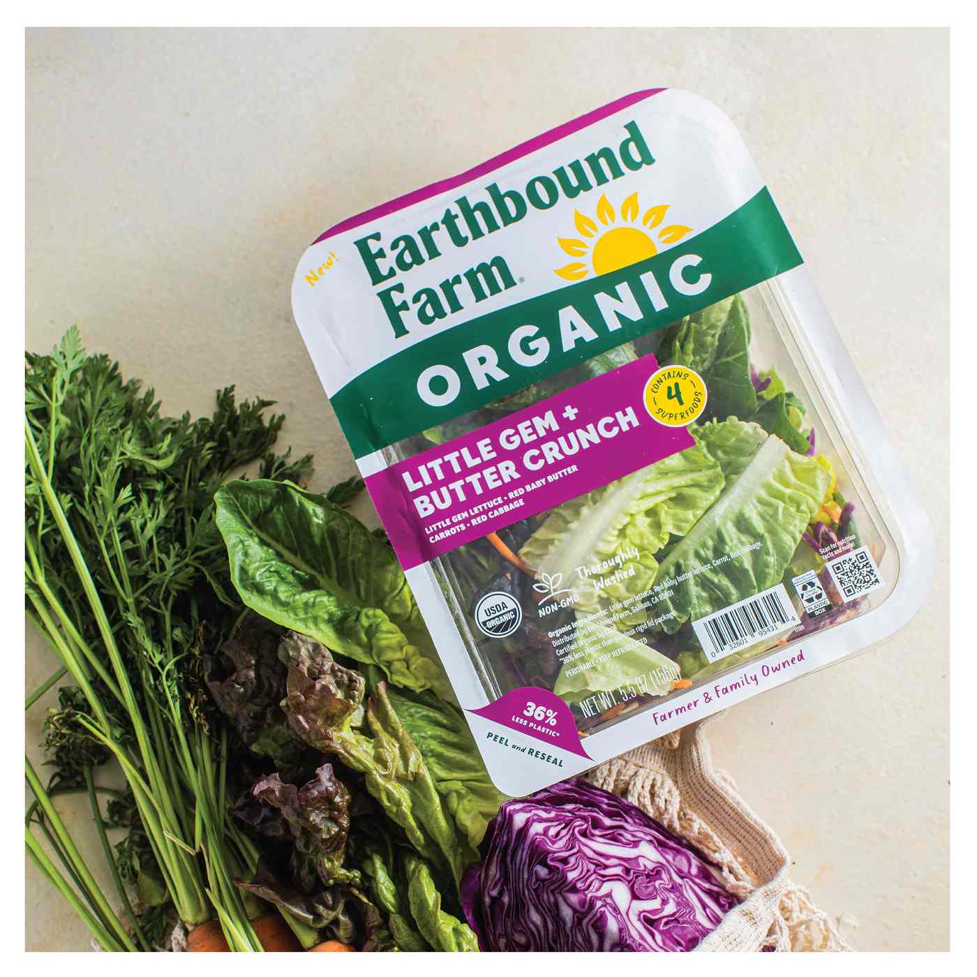Earthbound Farm Organic Little Gem & Butter Crunch - Shop Lettuce ...