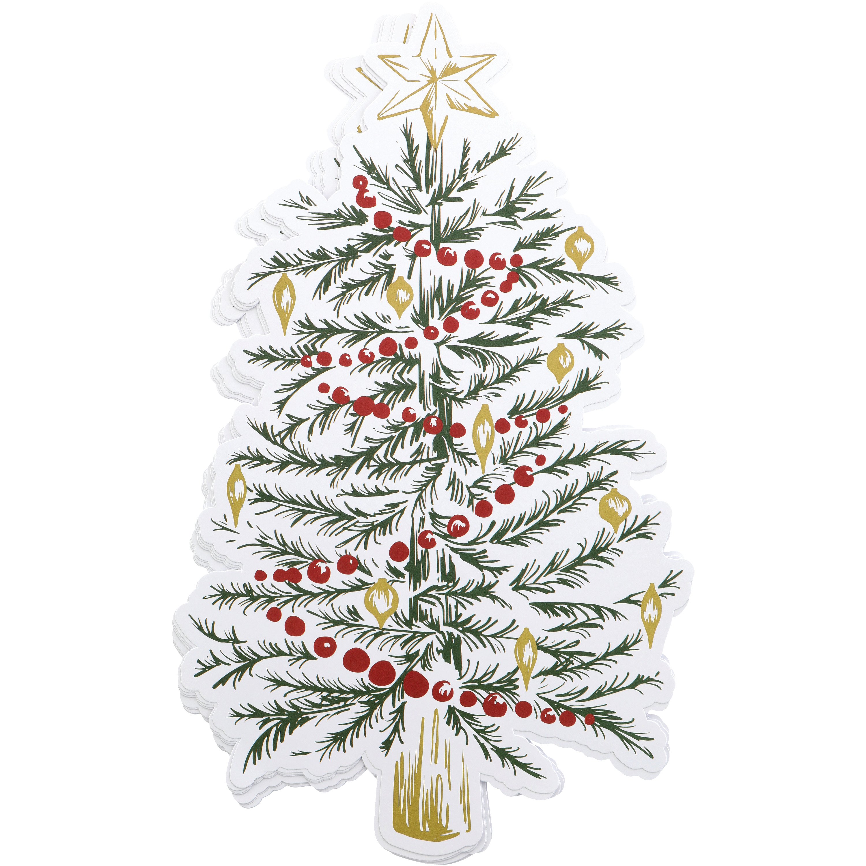 Destination Holiday Christmas Tree Shape Paper Placemats Shop Party