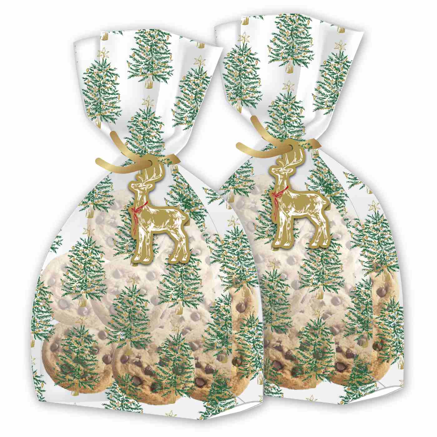 Destination Holiday Christmas Cello Treat Bags - Trees; image 2 of 2