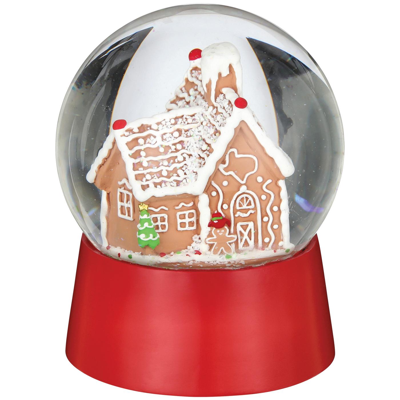 Destination Holiday Gingerbread House Christmas Snow Globe; image 1 of 2