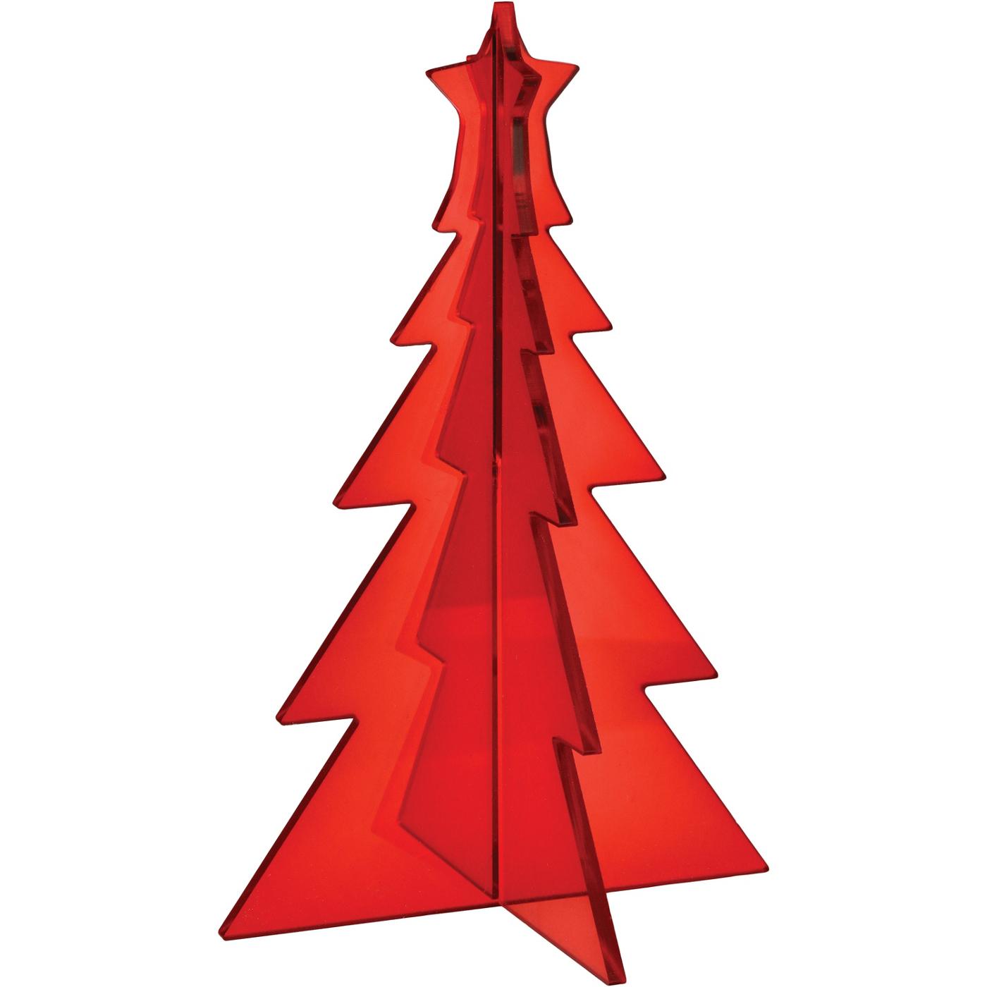 Destination Holiday Large Acrylic Christmas Tree - Red; image 1 of 2