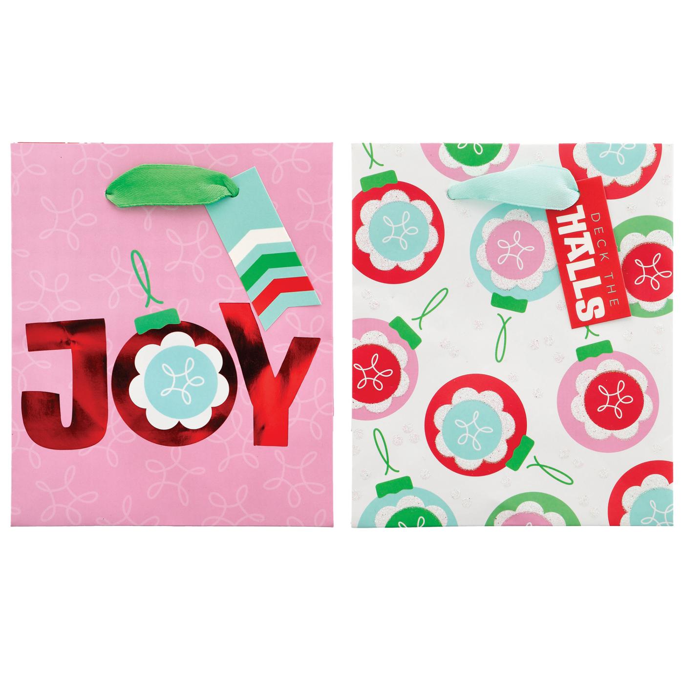 Destination Holiday Mini Christmas Gift Bags - Joy & Ornaments; image 1 of 3