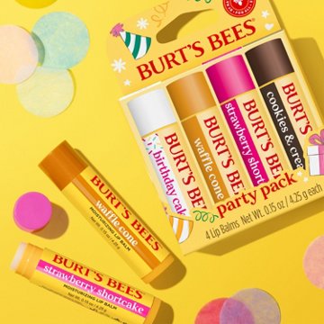 Burt's Bees Moisturizing Lip Balm Pack - Party Pack Gift Set