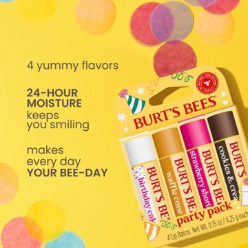 Burt's Bees Moisturizing Lip Balm Pack - Party Pack Gift Set