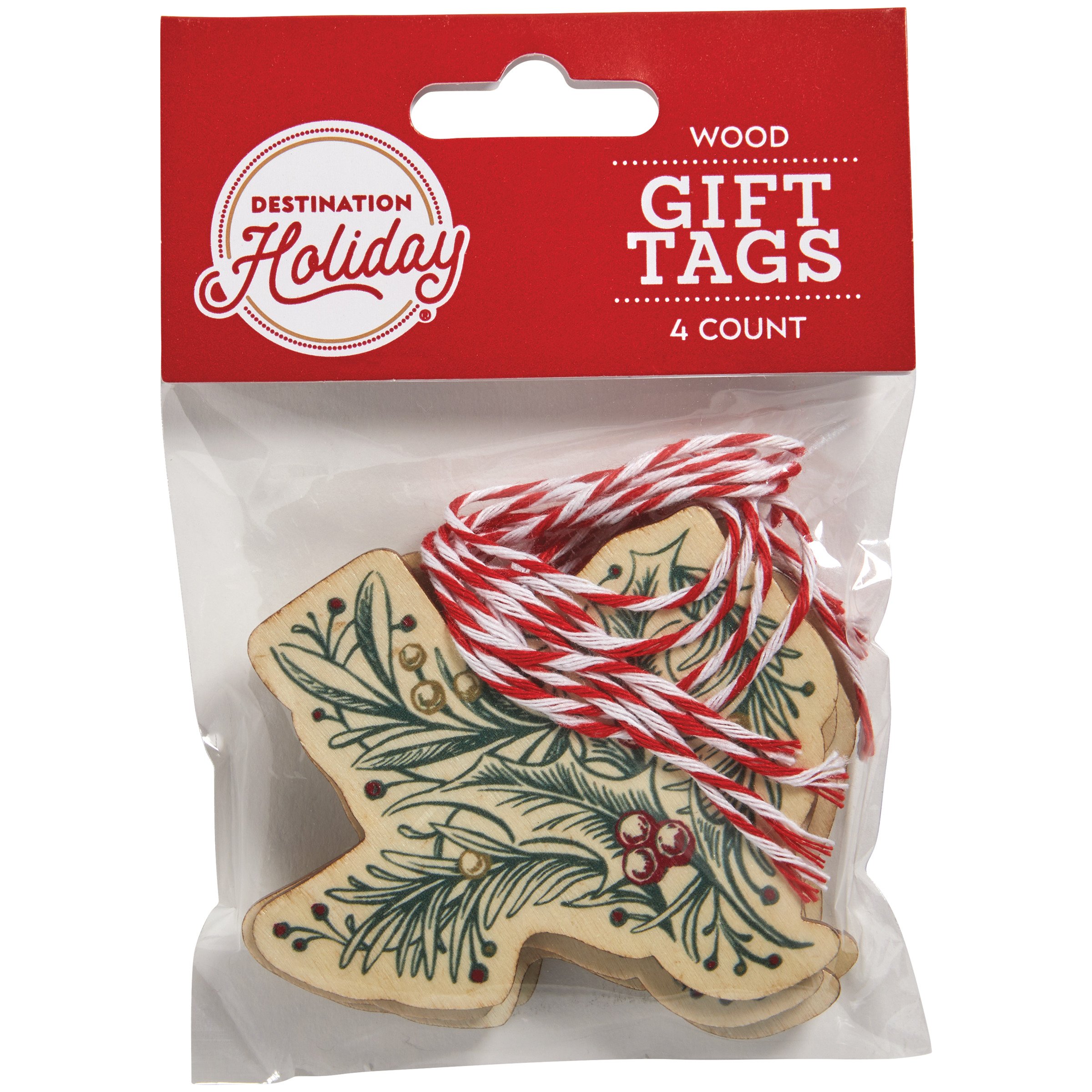 Destination Holiday Wood Christmas Gift Tags Texas Holly Shop Gift