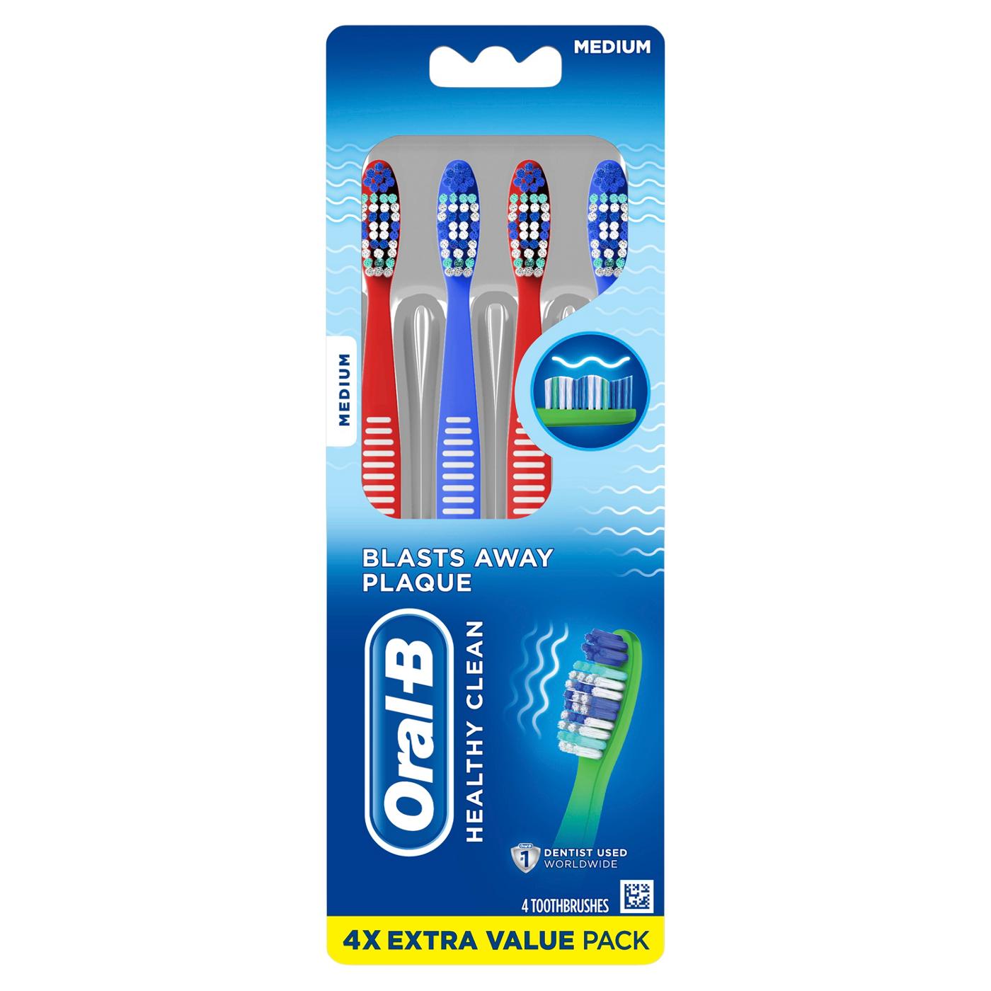 Oral-B Healthy Clean Toothbrush Value Pack - Medium ; image 1 of 7