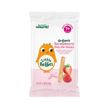 Little Bellies Organic Strawberry Pick-Me Sticks, 0.56 oz