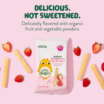 Little Bellies Organic Strawberry Pick-Me Sticks, 0.56 oz