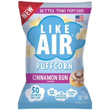 Like Air Puffcorn - Cinnamon Bun, 4 oz
