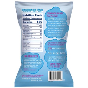 Like Air Puffcorn - Cinnamon Bun, 4 oz
