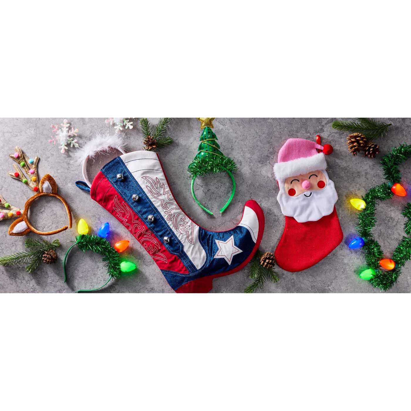 Destination Holiday Texas Cowboy Boot Christmas Stocking; image 2 of 2