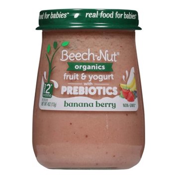 Beech-Nut Organics Stage 2 with Prebiotics Baby Food - Banana Berry