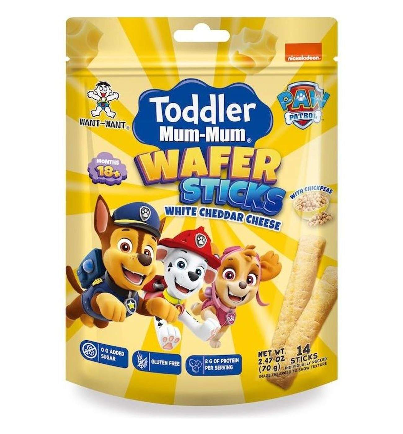 Toddler Mum-mum Paw Patrol Wafer Sticks - White Cheddar Cheese; image 1 of 6