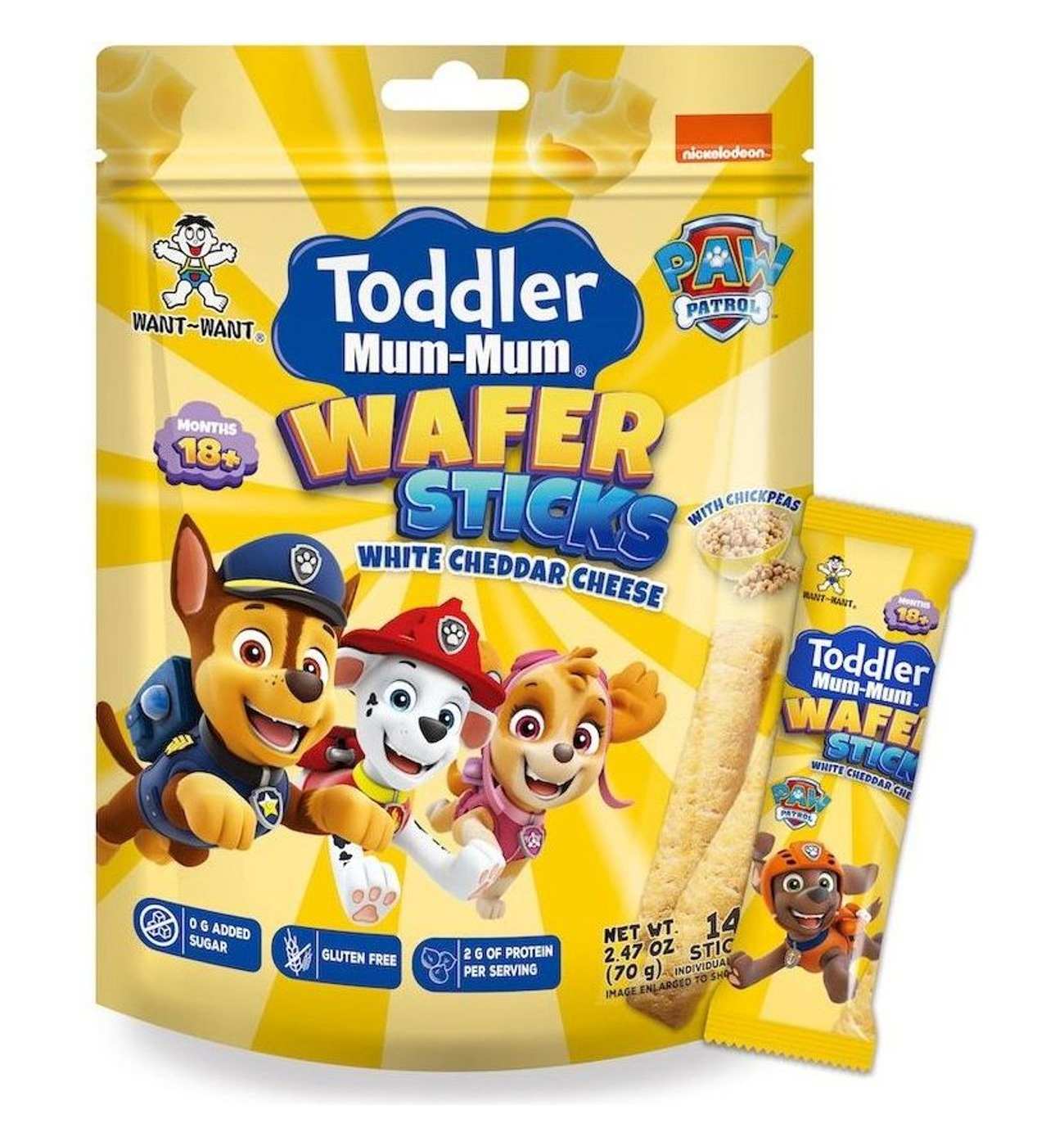 Toddler Mum-mum Paw Patrol Wafer Sticks - White Cheddar Cheese; image 2 of 6