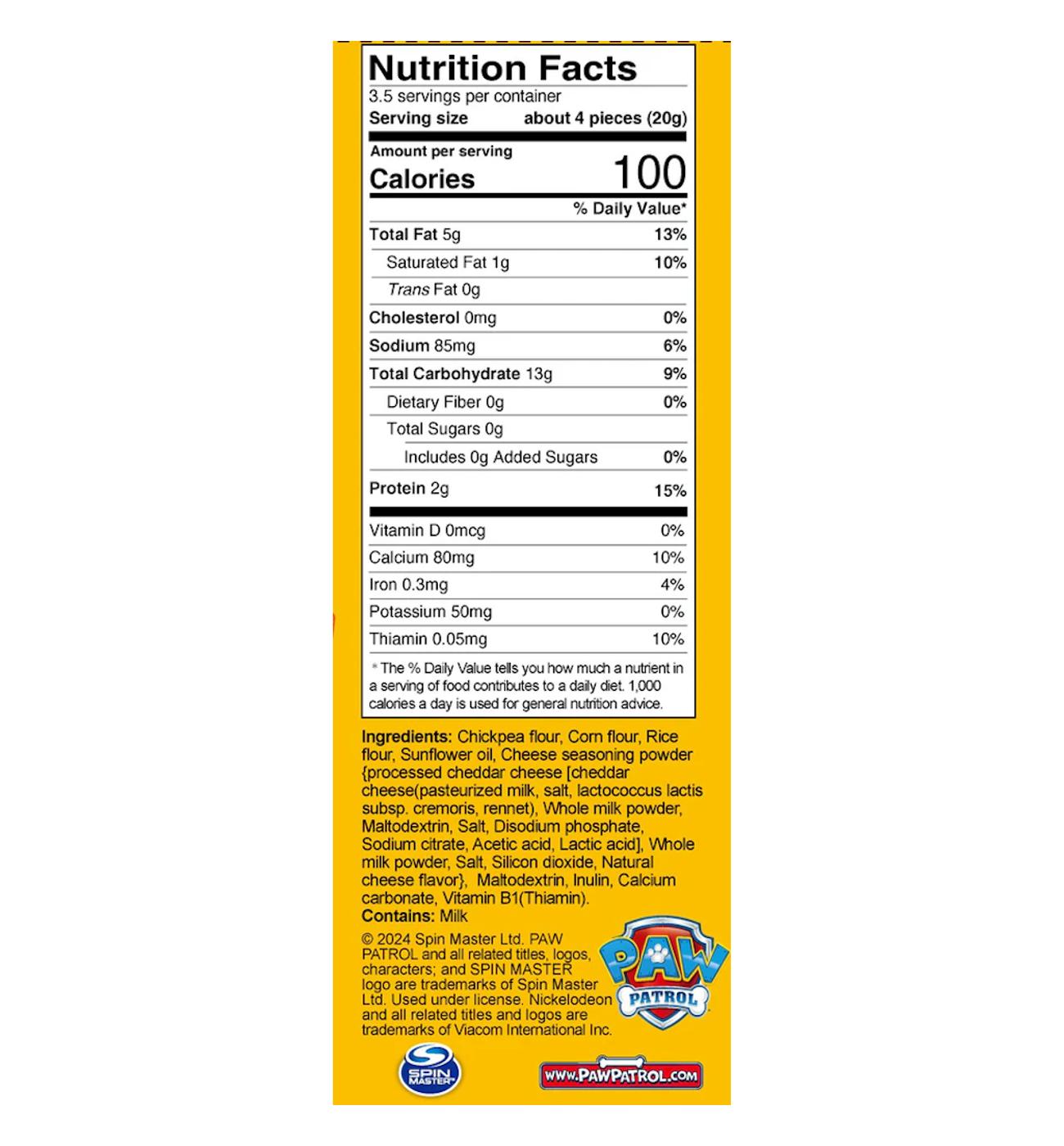 Toddler Mum-mum Paw Patrol Wafer Sticks - White Cheddar Cheese; image 3 of 6