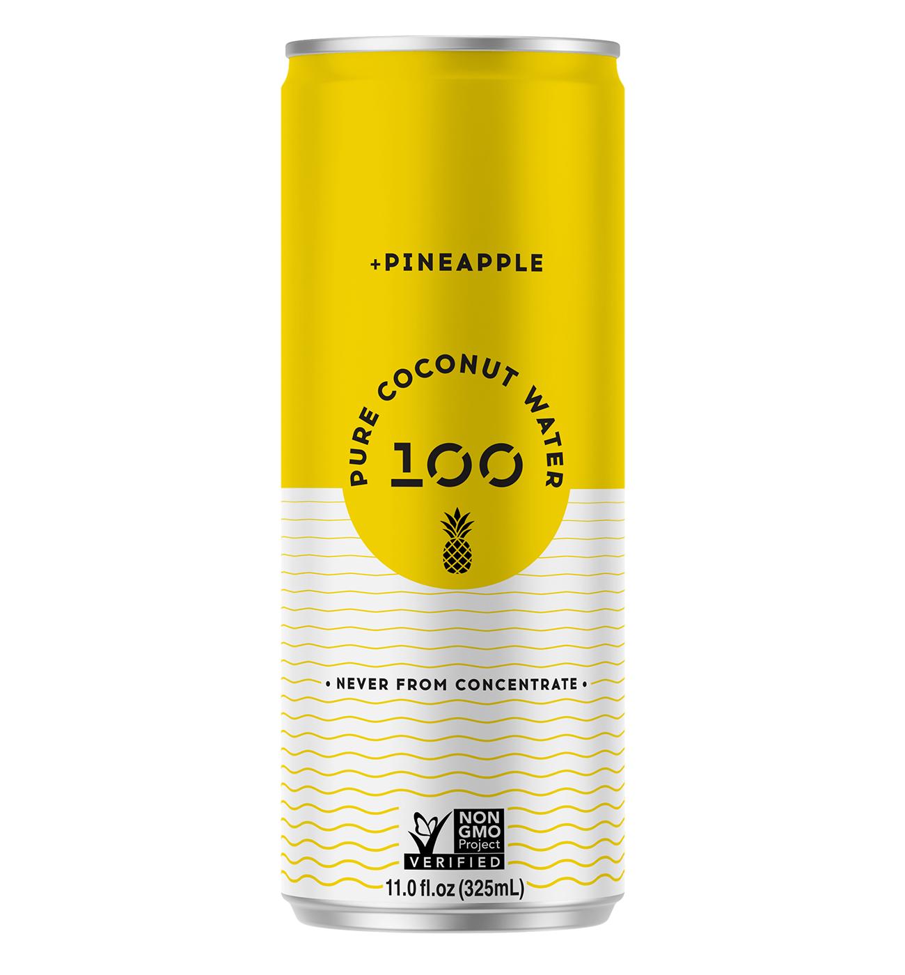 100 Coconuts Pure Coconut Water + Pineapple; image 1 of 3