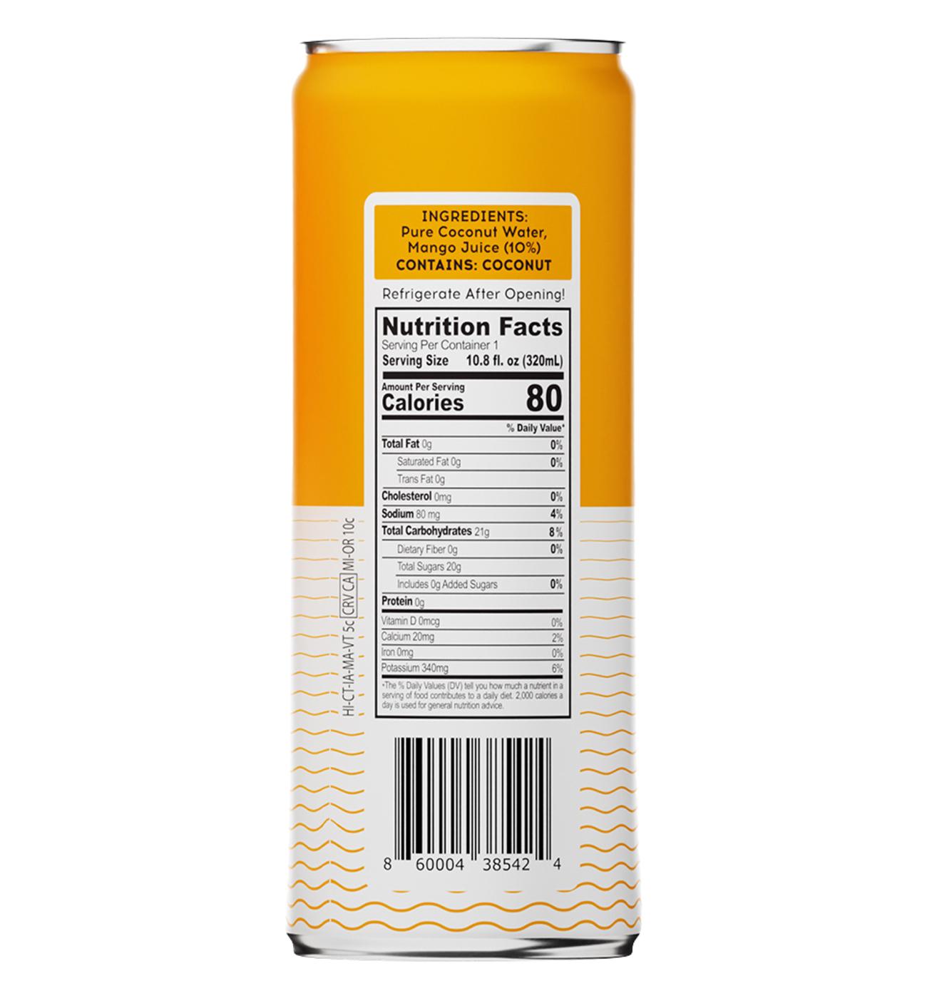 100 Coconuts Pure Coconut Water + Mango; image 3 of 3