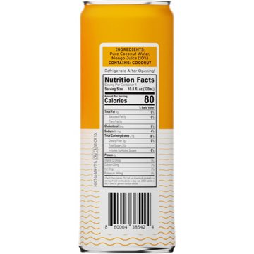 100 Coconuts Pure Coconut Water + Mango, 11 oz