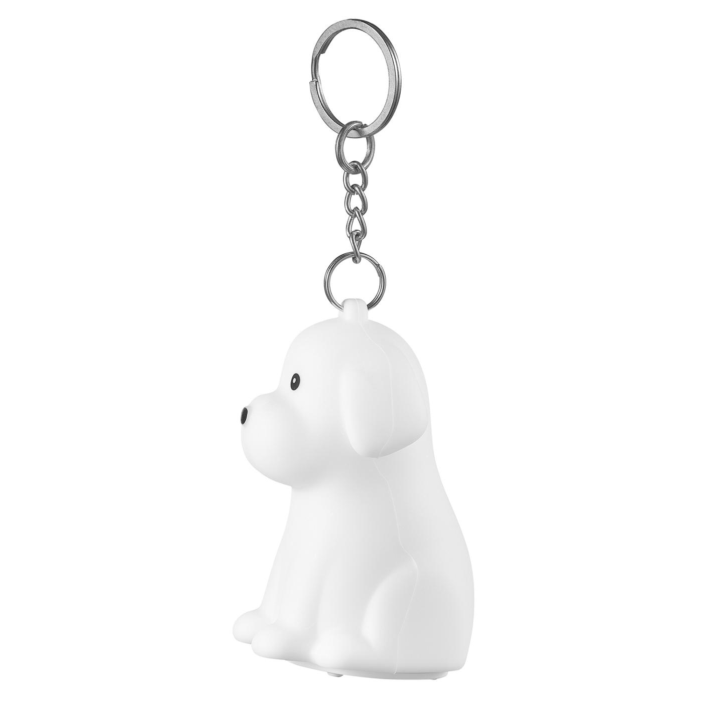 Globe Squish Dog Light Up Keychain; image 4 of 4