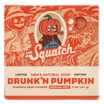 Dr. Squatch Limited Edition Halloween Men's Natural Soap Bar - Drunk'n Pumpkin, 5 oz