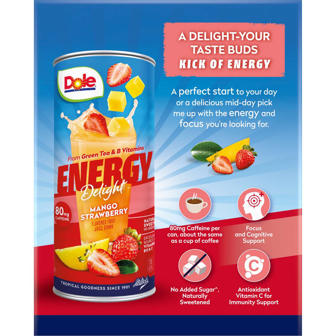 Dole Energy Delight 8 oz Cans Fruit Juice - Mango Strawberry; image 3 of 3