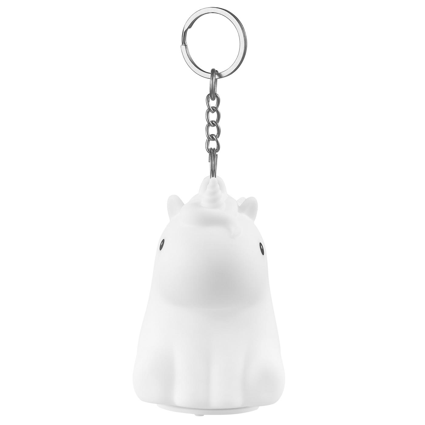 Globe Squish Unicorn Light Up Keychain; image 1 of 4