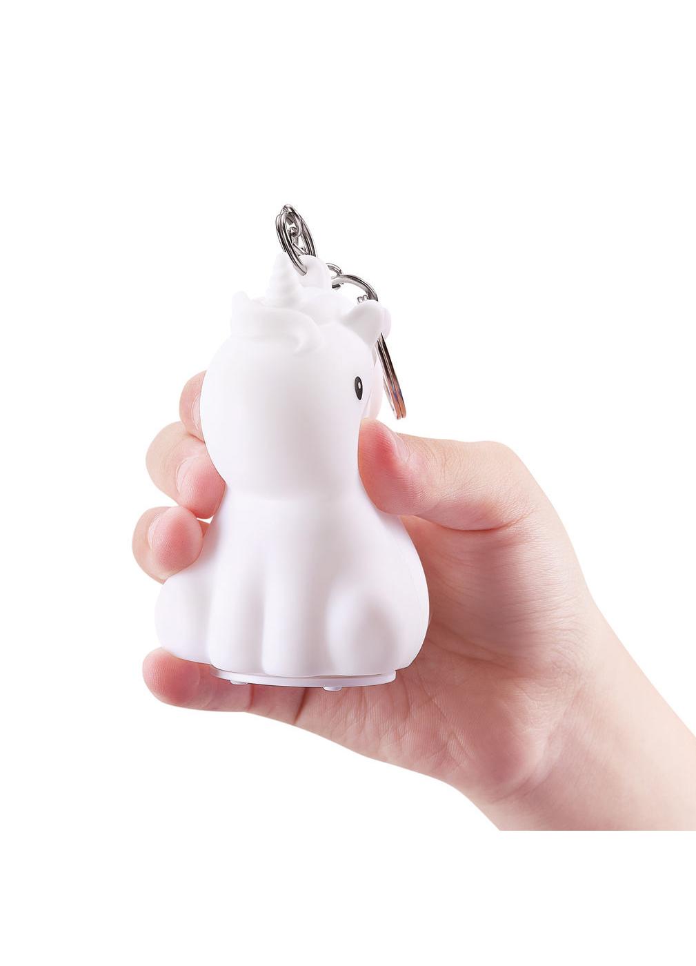 Globe Squish Unicorn Light Up Keychain; image 2 of 4