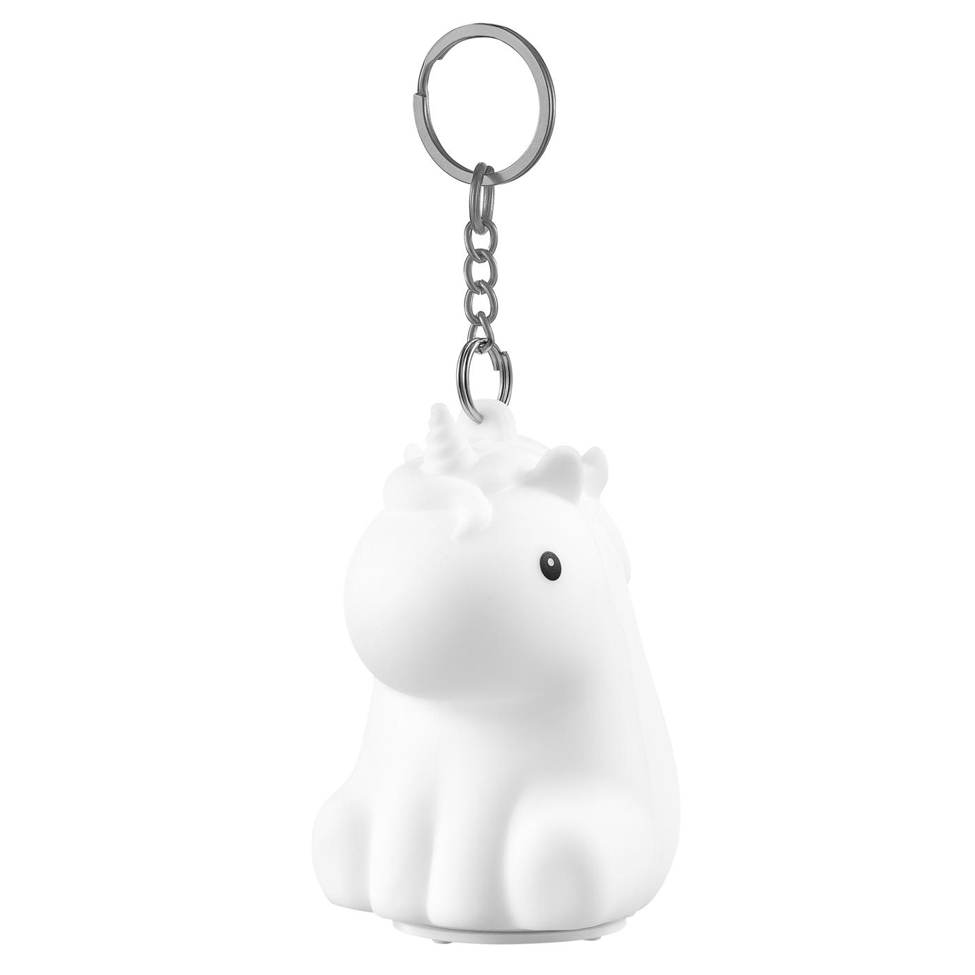 Globe Squish Unicorn Light Up Keychain; image 4 of 4