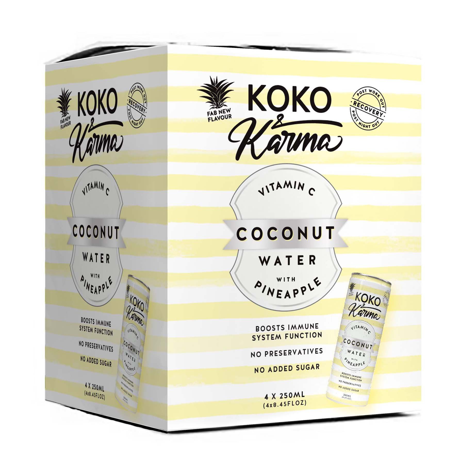 Koko & Karma Vitamin C & Pineapple Coconut Water 4 pk Cans - Shop