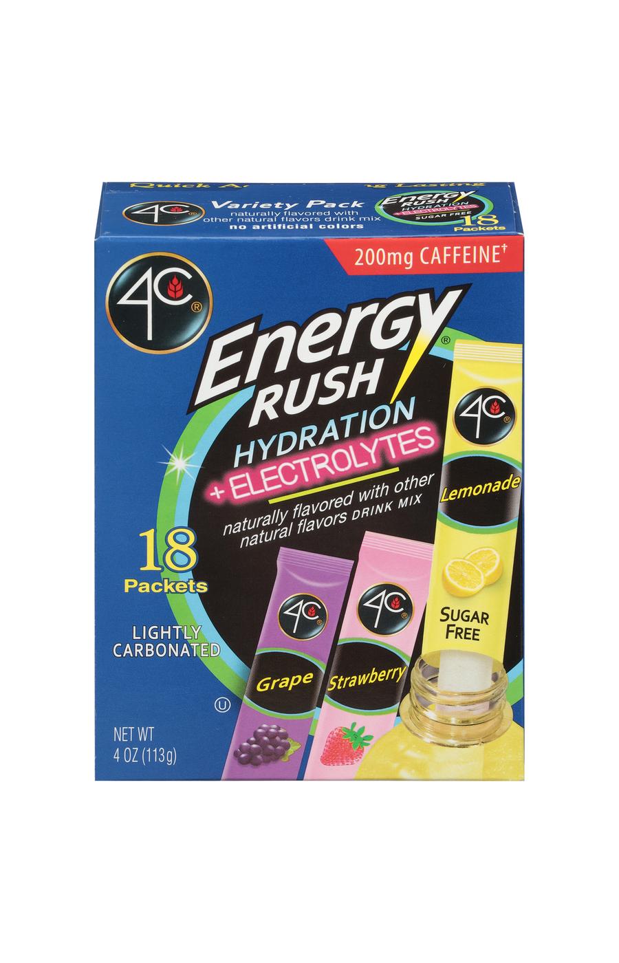 4C Energy Rush Hydration + Electrolytes Drink Mix Packets; image 1 of 2