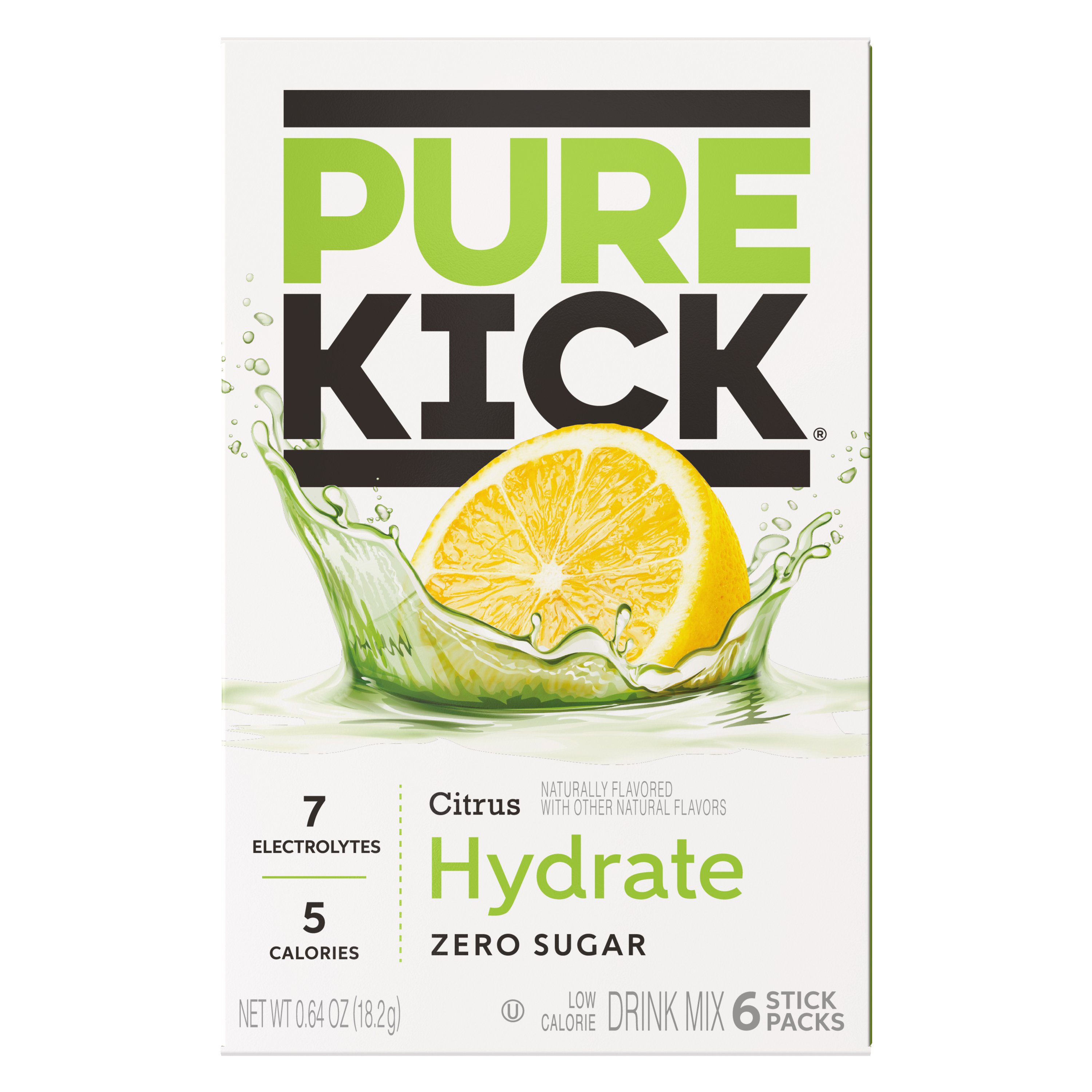 Pure Kick Zero Sugar Hydrate Drink Mix - Citrus - Shop Mixes & flavor ...