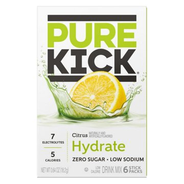 Pure Kick Hydration Drink Sticks - Citrus, 6 ct