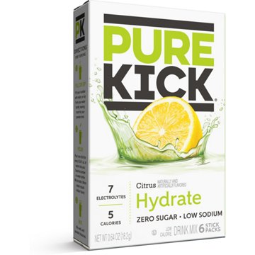 Pure Kick Hydration Drink Sticks - Citrus, 6 ct