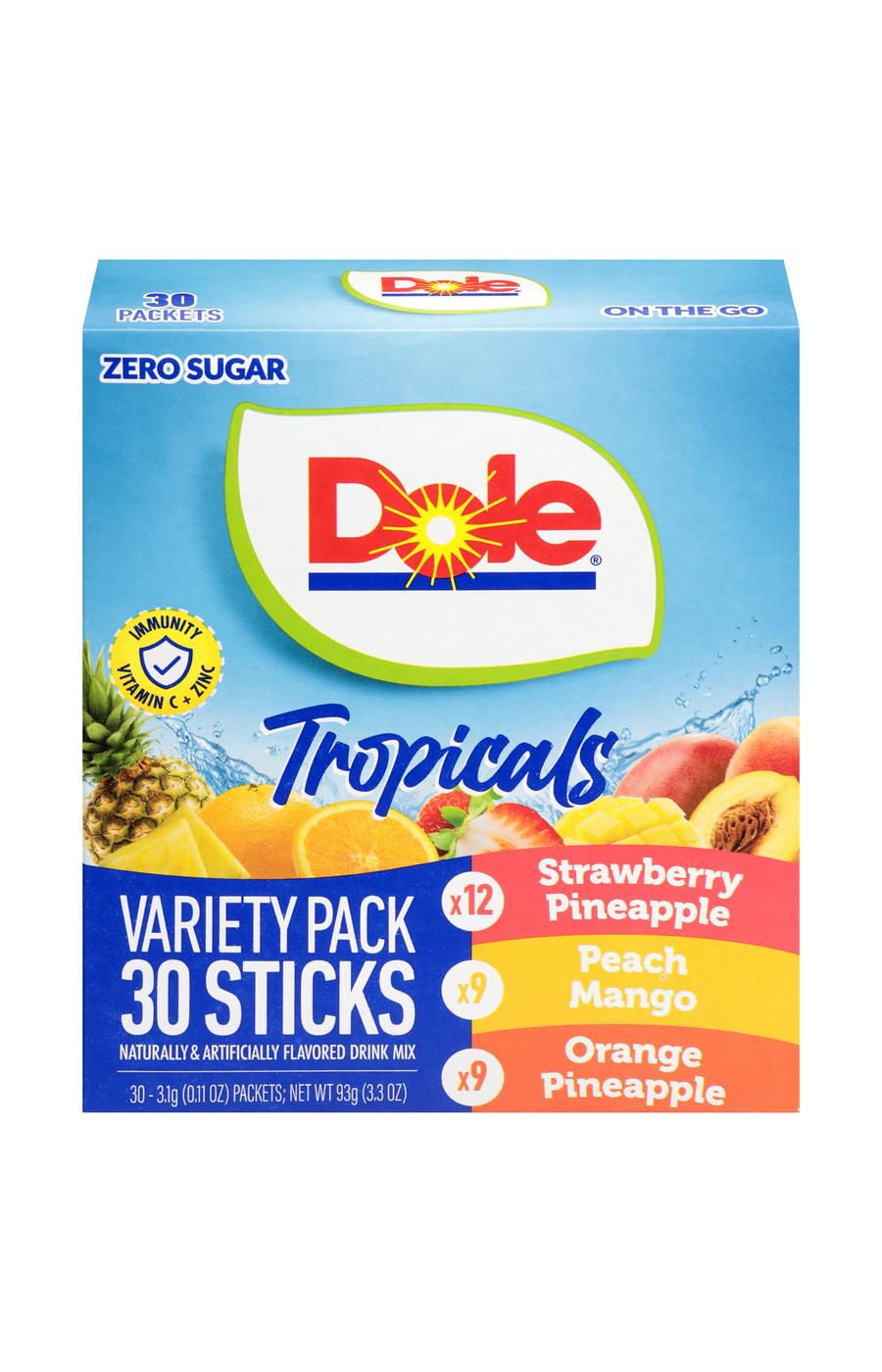 Dole Tropicals Zero Sugar Drink Mix Packets Variety Pack; image 1 of 3