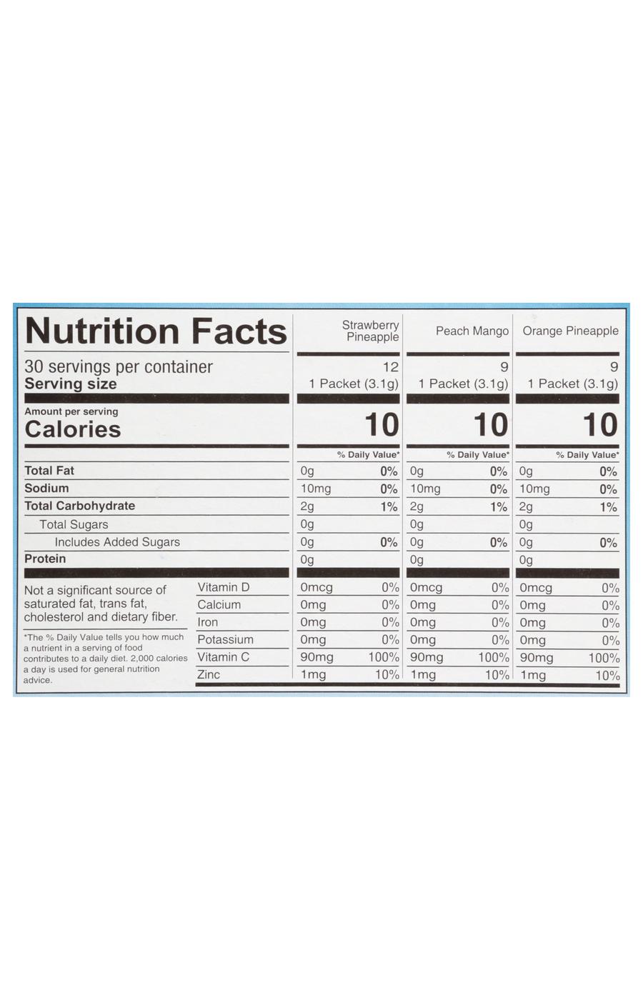 Dole Tropicals Zero Sugar Drink Mix Packets Variety Pack; image 3 of 3