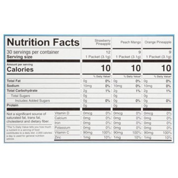 Dole Tropicals Zero Sugar Drink Mix Packets Variety Pack, 30 ct