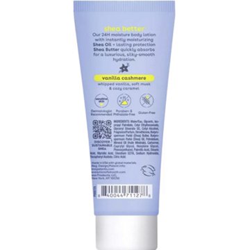 eos Shea Better 24hr Moisture Body Lotion-  Vanilla Cashmere, Travel Size, 2.5 oz