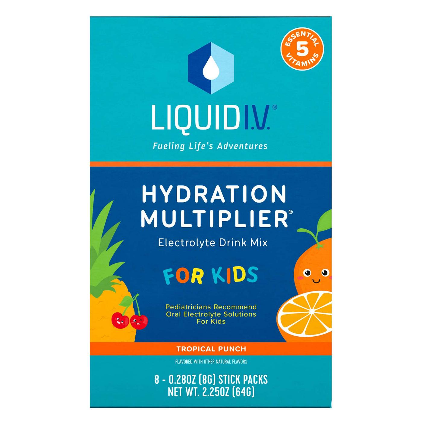 Liquid I.V. For Kids Hydration Multiplier Electrolyte Drink Mix - Tropical Punch; image 1 of 4