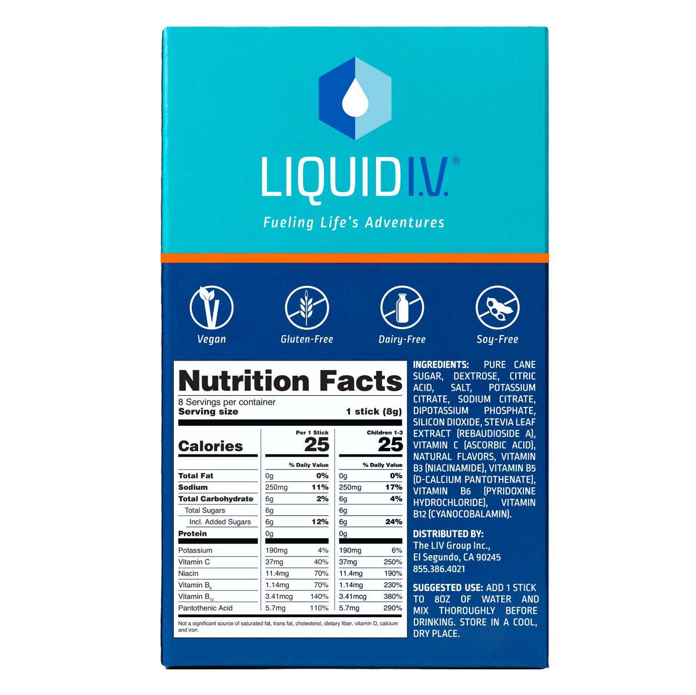 Liquid I.V. For Kids Hydration Multiplier Electrolyte Drink Mix - Tropical Punch; image 3 of 4